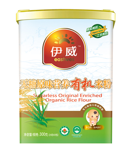  伊威无糖原味营养有机米粉 适合婴幼儿首次添加的辅食25g*12