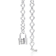 Tiffany 925 collares de la joyería de plata par de hombres y mujeres grueso mechón