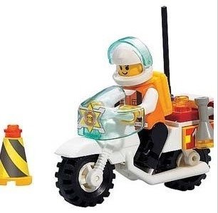 品 拼装式积木玩具 消防中心 市局开路摩托车 3