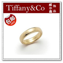 Nueva Tiffany Lucida oro de 18 quilates simplicidad del diseño original de la moda dona anillo