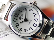 Mesa de Acero [59800] a la regleta de relojes de moda reloj blanco de disco tipo de tiro claro