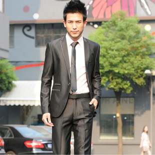  特价新款时尚休闲西服套装 男士韩版修身伴郎结婚礼服套装男西装
