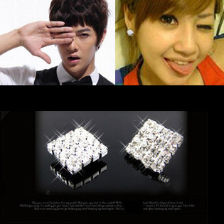 Small Refinement Full bore Square Magnet Ear Studs No pierced earrings Ear clip the republic of koreain the Accessories/Fashion Jewelry, Earring , Ear clip category - from Buy2taobao.com to provide professional Taobao agent buy service