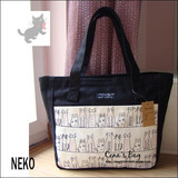 金牌秒杀 日本nekomania猫咪帆布包 2012新款单肩包复古包包女包