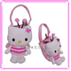 可爱的hello kitty蜜蜂立体公仔手机包手提式随身包