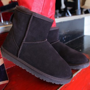  Vivala正品 雪地靴 女 短筒靴子 真皮防水牛筋底  男款情侣低筒靴