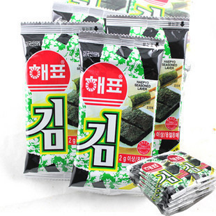  T【美食当道】韩国进口 海飘即食海苔20g 即食寿司紫菜 休闲零食