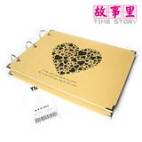 故事里 10寸环装牛皮纸手工相册/心的方向2/DIY/粘贴/影集 送角贴