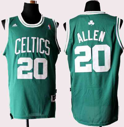 NBA球衣凯尔特人队服20号雷阿伦 白绿 刺绣球