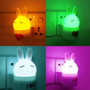 LOVE Bunny lamp LED intelligent light, creative light energy saving lighting control night light rabbit night lights 85g