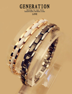  生日礼物 高档陶瓷韩版情侣手链一对饰品 送男友女友 老婆老公