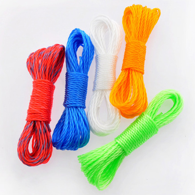 四金冠 彩色多功能晾衣绳晒衣绳 晾衣晒被专用绳子10米装C495