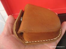 纯牛皮手工缝制68年制风镜盒腰包.保真包老全品收藏！