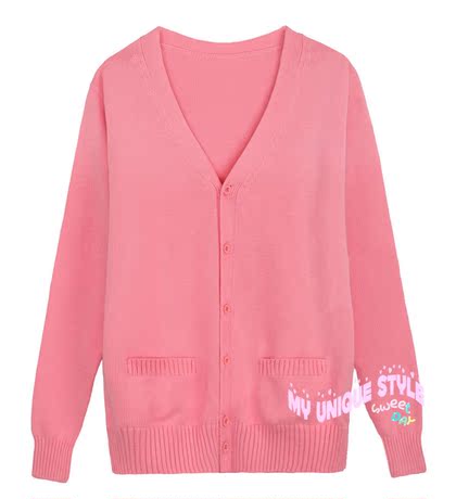 日本原宿JK女学生校服长袖外搭毛衣制服开衫