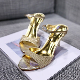 专柜正品 2014新款韩版凉拖鱼嘴细高跟鞋 小码