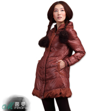 【过年不打烊】茵曼2011冬设计师大赛作品睡莲意象<span class=H>羽绒</span><span class=H>服</span>W9029
