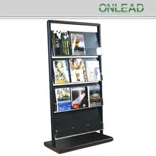 ONLEAD 四层报刊架 期刊架 书报架 报纸架 展示架 鹏托杂志架