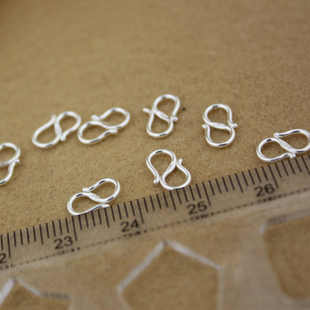  饰品批发S925纯银S扣 搭扣 DIY银饰 手链 项链配件 手工材料