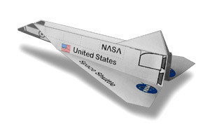 【新翔精品纸模型】可以飞行的纸飞机 航天飞机 折纸飞机模型