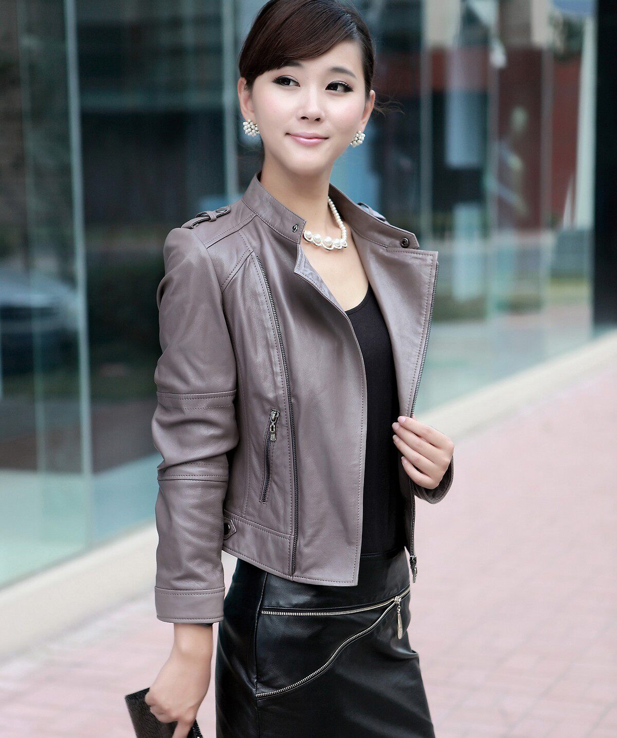 【多图】<em>女士</em>绵羊皮<em>夹克</em> - <em>女士</em>绵羊皮<em>夹克</em>品牌