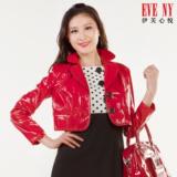 【专柜正品】伊芙心悦时尚个性漆皮外套夹克W823J997原价3880