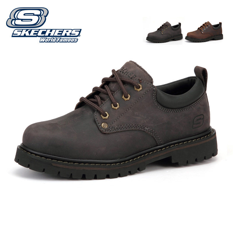 Skechers 斯凯奇 真皮休闲低帮工装靴