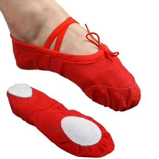  儿童舞蹈鞋 基本练功鞋 儿童成人芭蕾舞鞋 帆布鞋 瑜伽 猫爪鞋