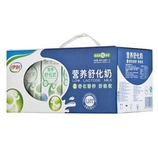  250ml*12包伊利低脂舒化奶纯牛奶 新鲜日期（武汉市内满百包邮）