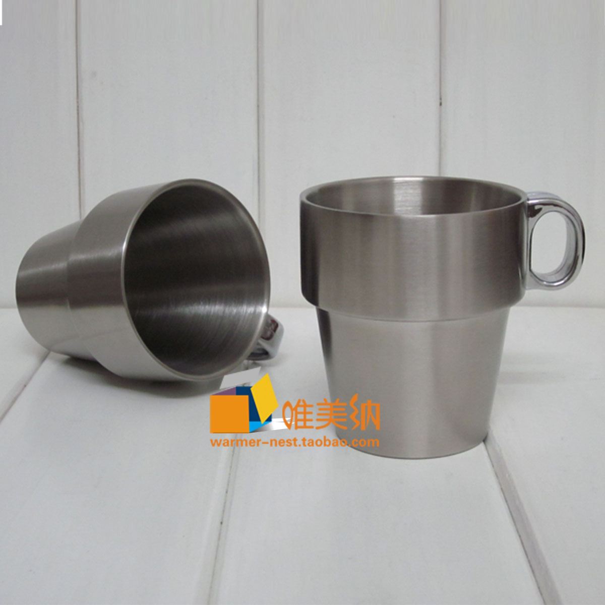 加厚不锈钢双层隔热水杯咖啡杯儿童杯奶茶杯漱口杯 锥形方便收纳在类目 餐饮具, 杯子/水杯/水壶, 隔热杯中 - 来自Buy2taobao.com提供专业的淘宝代购服务