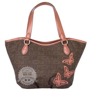 FION 香港皇冠代购 限量蝴蝶图案单肩女包FA