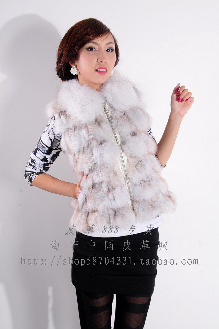 海宁皮草 <em>狐狸毛</em>皮草外套 <em>马甲</em> 上衣 多色 价格