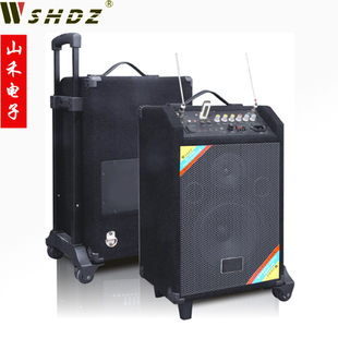  山禾SH-8400拉杆音箱200W大功率扩音器吉它无线演艺音箱读U盘SD卡
