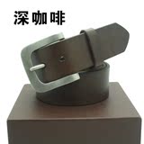 正品不锈钢扣皮带扣头金属防过敏皮带头层牛皮男士皮带真皮皮带