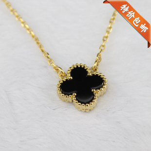  梵克雅宝vca 四叶草项链 韩国饰品 女 短款 锁骨链 1.4款