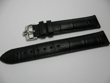 (Correa de Kenshin) suiza Omega OMEGA pin tradicional hebilla tipo de calidad de 18 mm de ancho correa de cuero negro