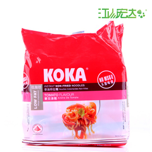  新加坡进口方便面 KOKA可口番茄汤面（非油炸拉面）340g/袋 泡面