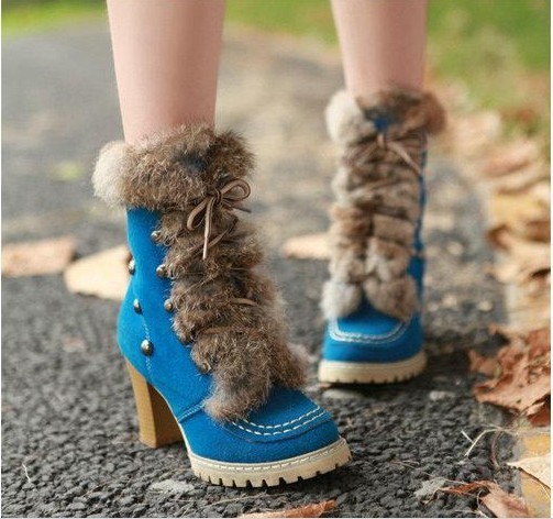 蓝色粉色毛毛真兔...