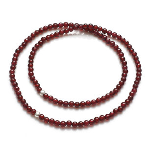  福佑居石榴石手链 925纯银珠 女 多层 天然水晶饰品 适合手细女生