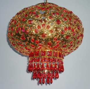  婚庆红灯笼/节日灯/水晶灯笼/旋转/厂家直销/两件