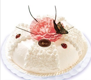  正品 元祖蛋糕 Ganso 10寸 蝶恋花景 上海专业配送货上门同城速递