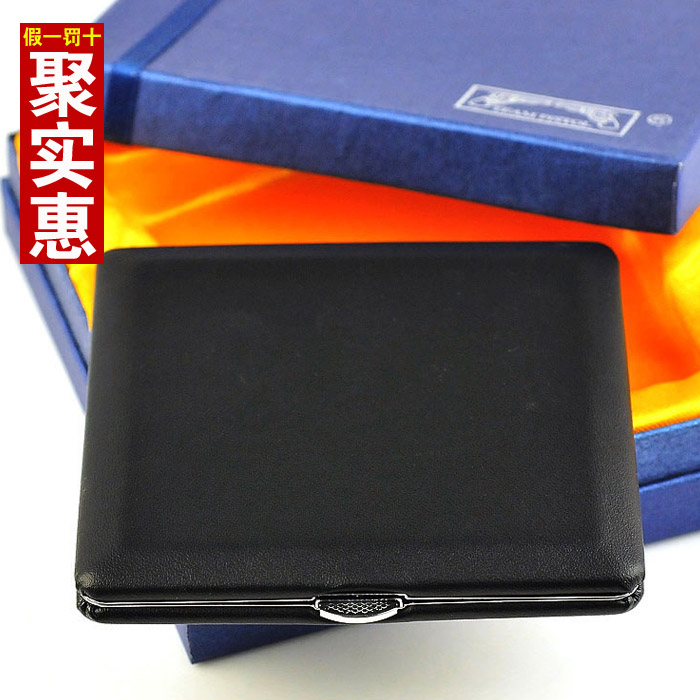 Spear Smoking Flagship store Creative personality ultrathin Leather Cigarette Case 311A black Smoking Single 10 Sticksin the ZIPPO/Swiss Army Knife/Glasses , Smoking , Cigarette case category - from Buy2taobao.com to provide professional Taobao agent buy service