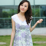 促销款 衣密语 2010夏装 韩版淑女优雅雪纺印花连衣裙