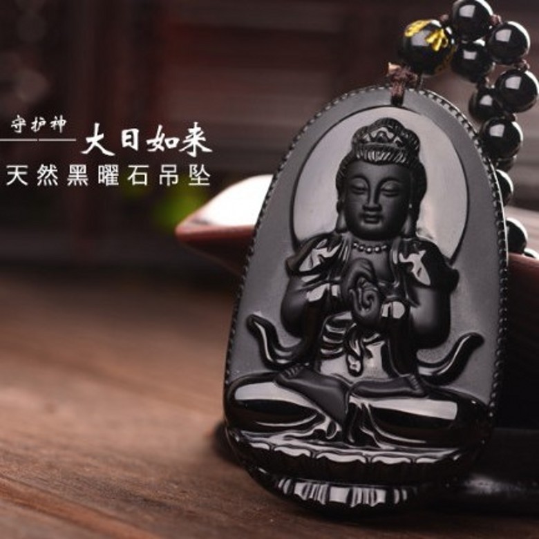 天然水晶黑曜石大日如来吊坠生肖属羊猴年本命佛守护神护身符|msdalam kategori Aksesori/Barang Kemas Fesyen, loket/loket - dari Buy2taobao.com untuk memberikan perkhidmatan ejen Taobao profesional membeli