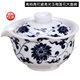 好评如潮! 高档青花瓷 亮光玉釉精美莲花大盖碗 普洱茶 陶瓷茶具