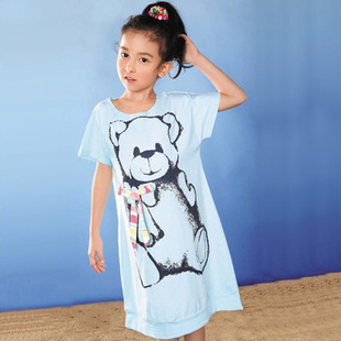 清仓夏天儿童纯棉家居服小孩<em>睡衣</em>可爱卡通<em>女童</em>