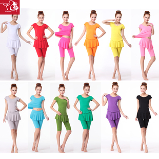 包邮九舞<em>夏季</em>新款<em>广场舞</em>服装短袖七分<em>短裤</em>裙中