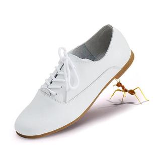  新款潮鞋平跟女单鞋子英伦平底休闲女鞋小白鞋夏季薄牛皮爆款