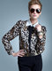 Dream ba Sally & amp; If  new spring pelletier noted leopard grain printing department brought beauties shirt 071612108
