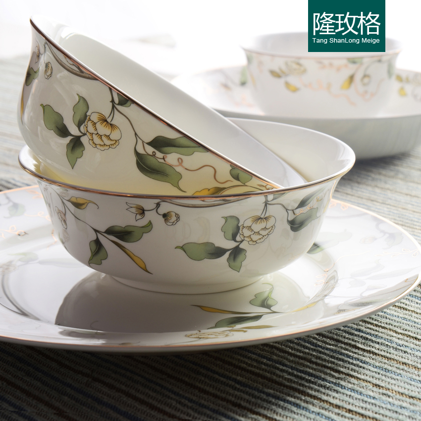 European style Cutlery Set 56 Head bone 22 Dishes suit Porcelain household marry Housewarming Gifts Phnom Penh Luxuriousin the Tableware , Tableware , Porcelain tableware suit category - from Buy2taobao.com to provide professional Taobao agent buy service