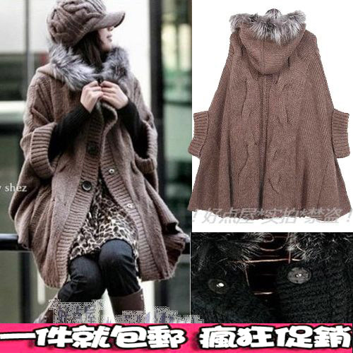 包邮,冲冠特价韩国韩版宽松蝙蝠袖<em>时尚毛领</em>连